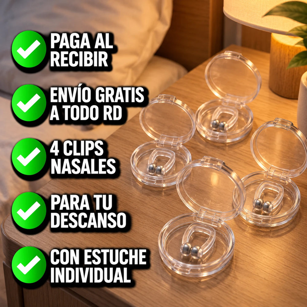 Nuevo Set de 4 Clips Nasales Magnéticos NightClip™