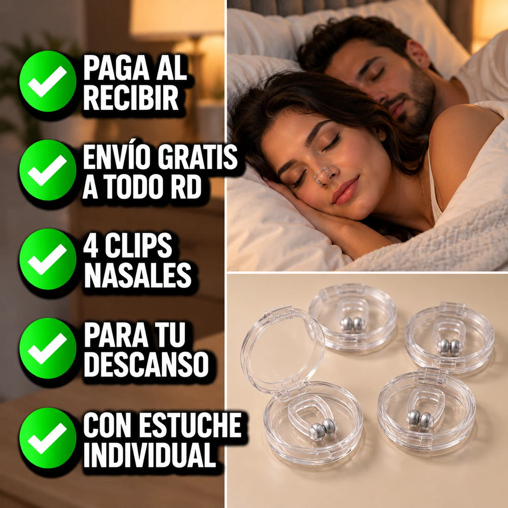 Nuevo Set de 4 Clips Nasales Magnéticos NightClip™