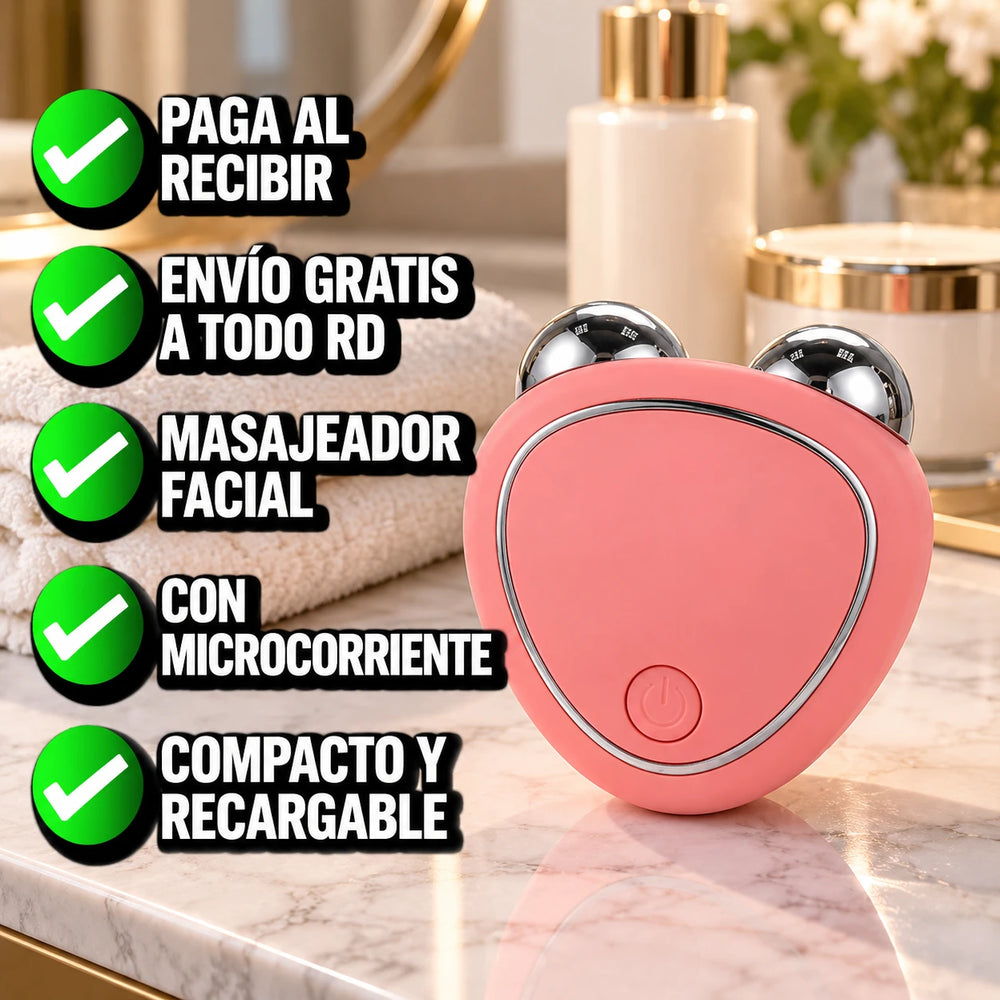 Nuevo Mini Masajeador Facial de Microcorriente FaceEase™