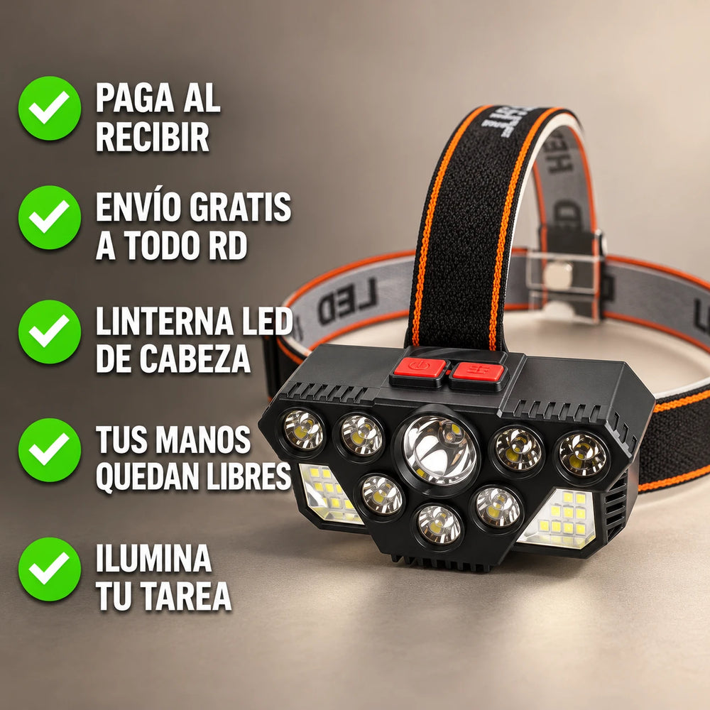 Nueva Linterna Frontal HandsFreeGlow™