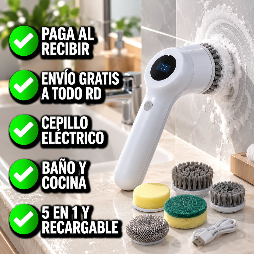 Nuevo Cepillo Eléctrico de Limpieza PowerScrub™ 5 en 1