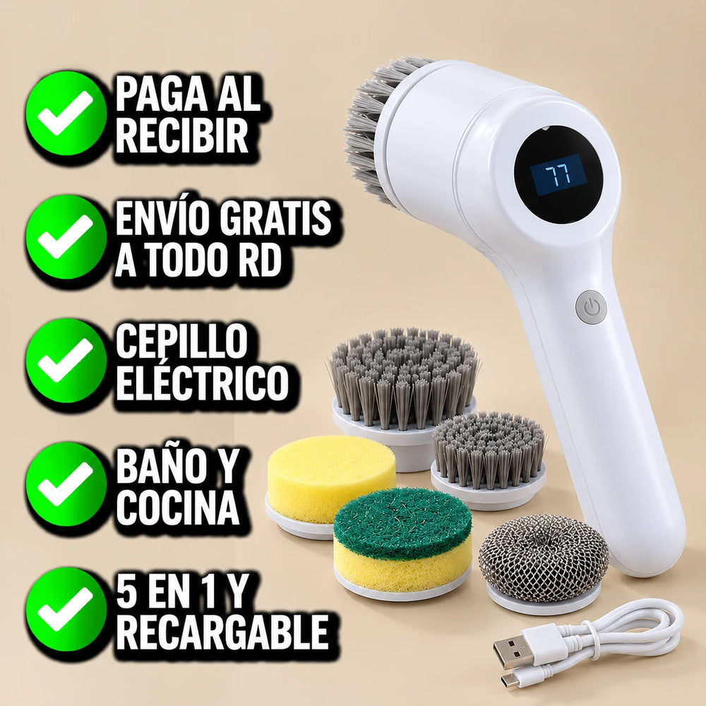 Nuevo Cepillo Eléctrico de Limpieza PowerScrub™ 5 en 1