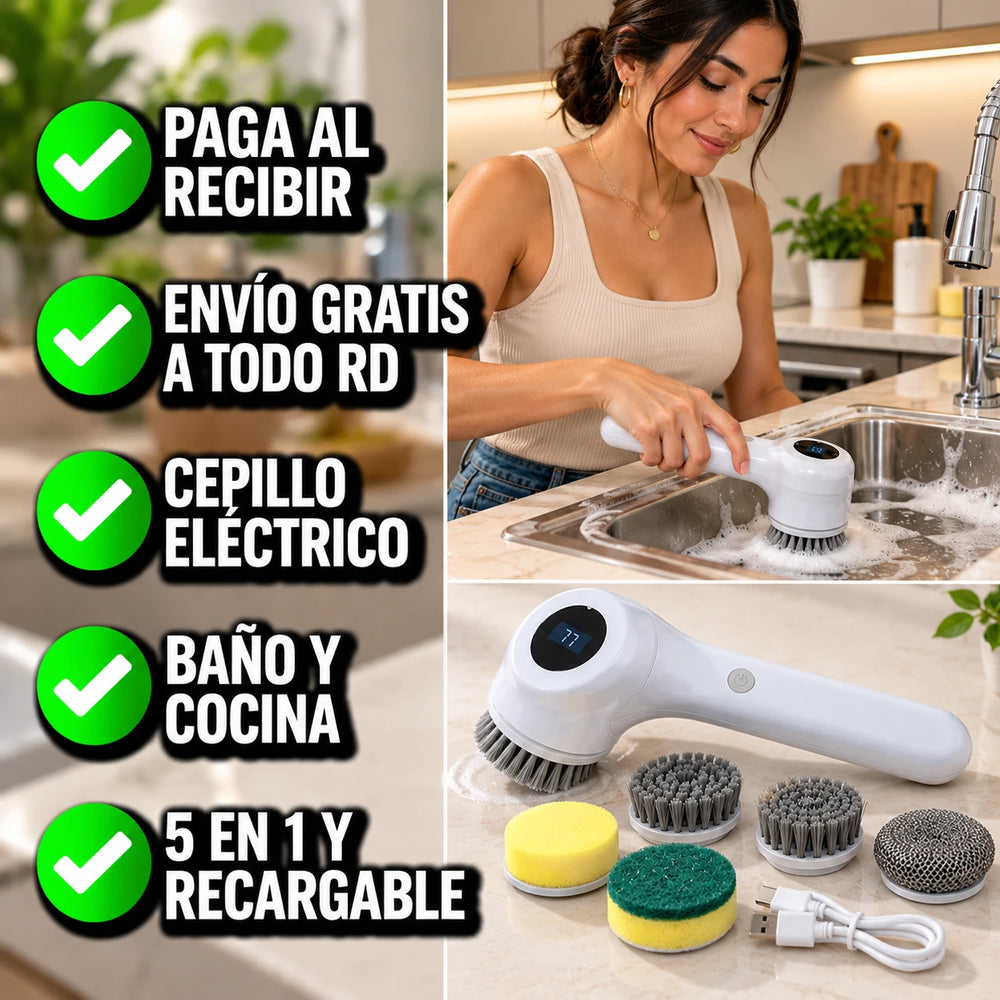 Nuevo Cepillo Eléctrico de Limpieza PowerScrub™ 5 en 1