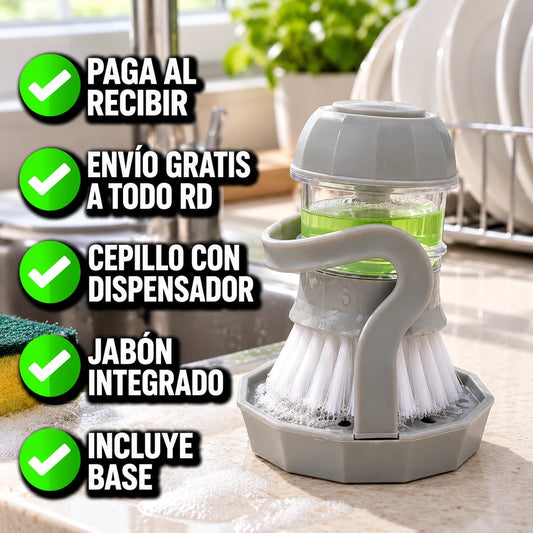 Nuevo Cepillo con Dispensador de Jabón DishEase™