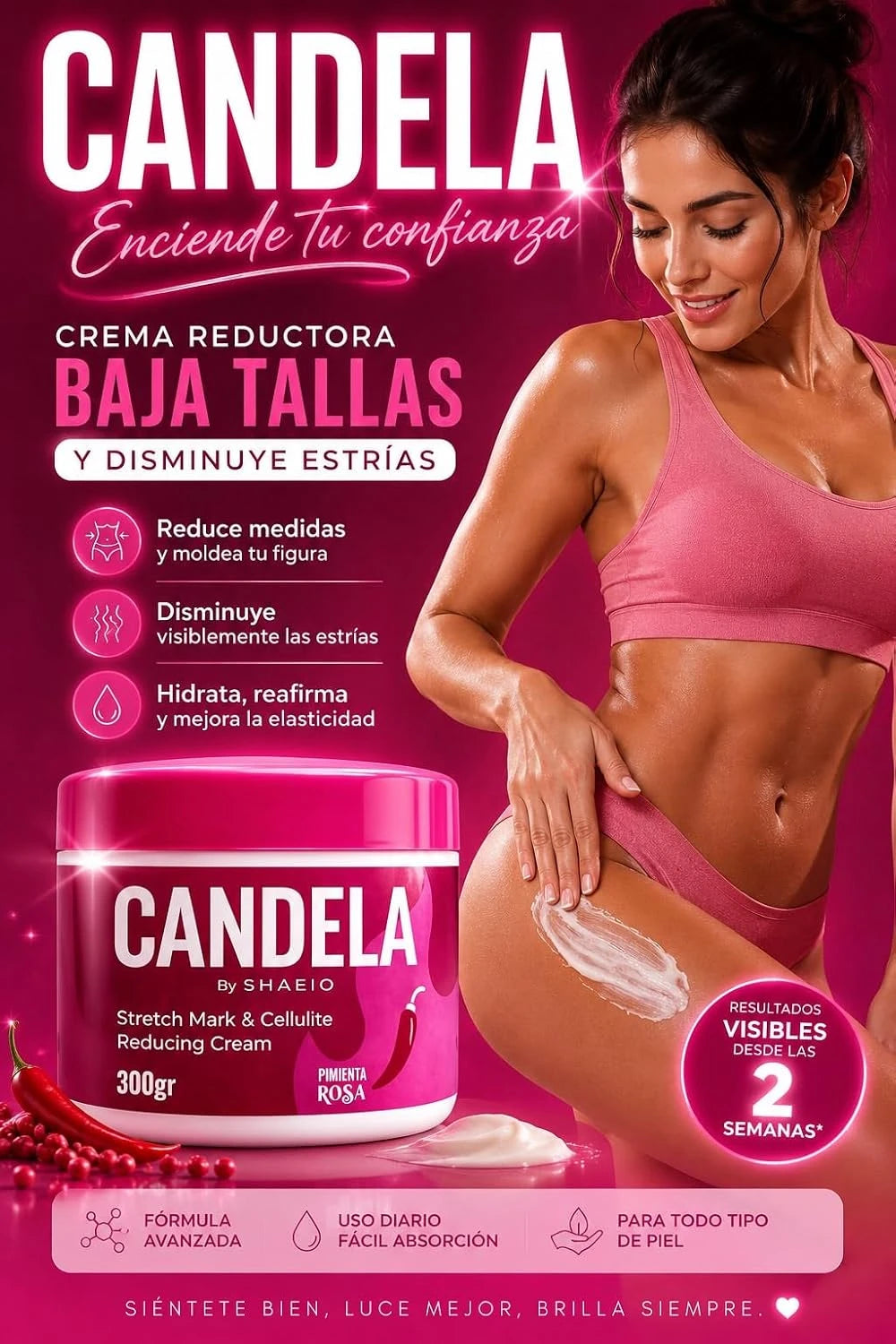 Nueva CANDELA™ - Tu aliada contra la apariencia de estrías y celulitis ✨