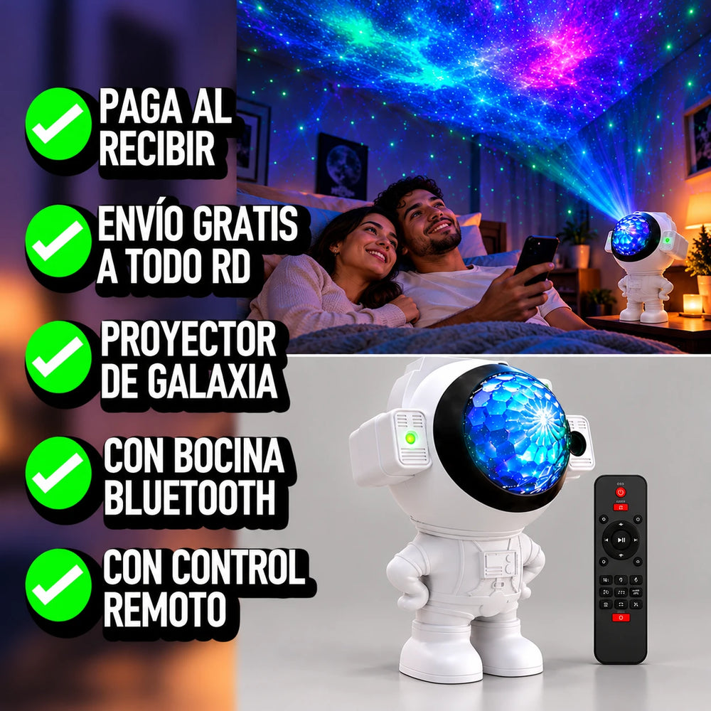 Nuevo Proyector Astronauta con Bocina Bluetooth AstroSound™