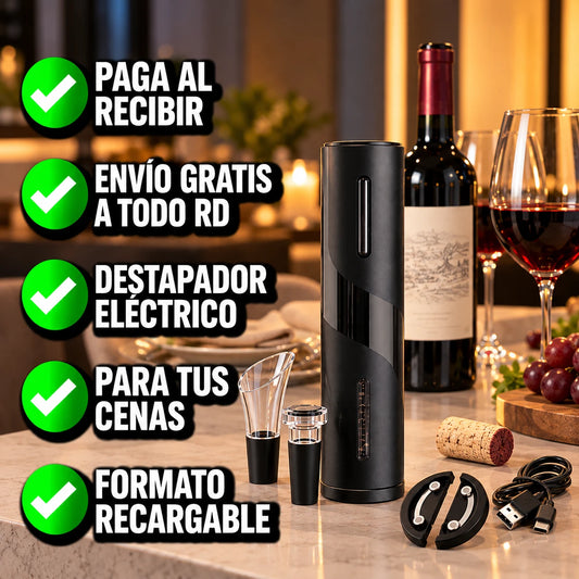Nuevo Destapador de Vino Eléctrico CorkEase™