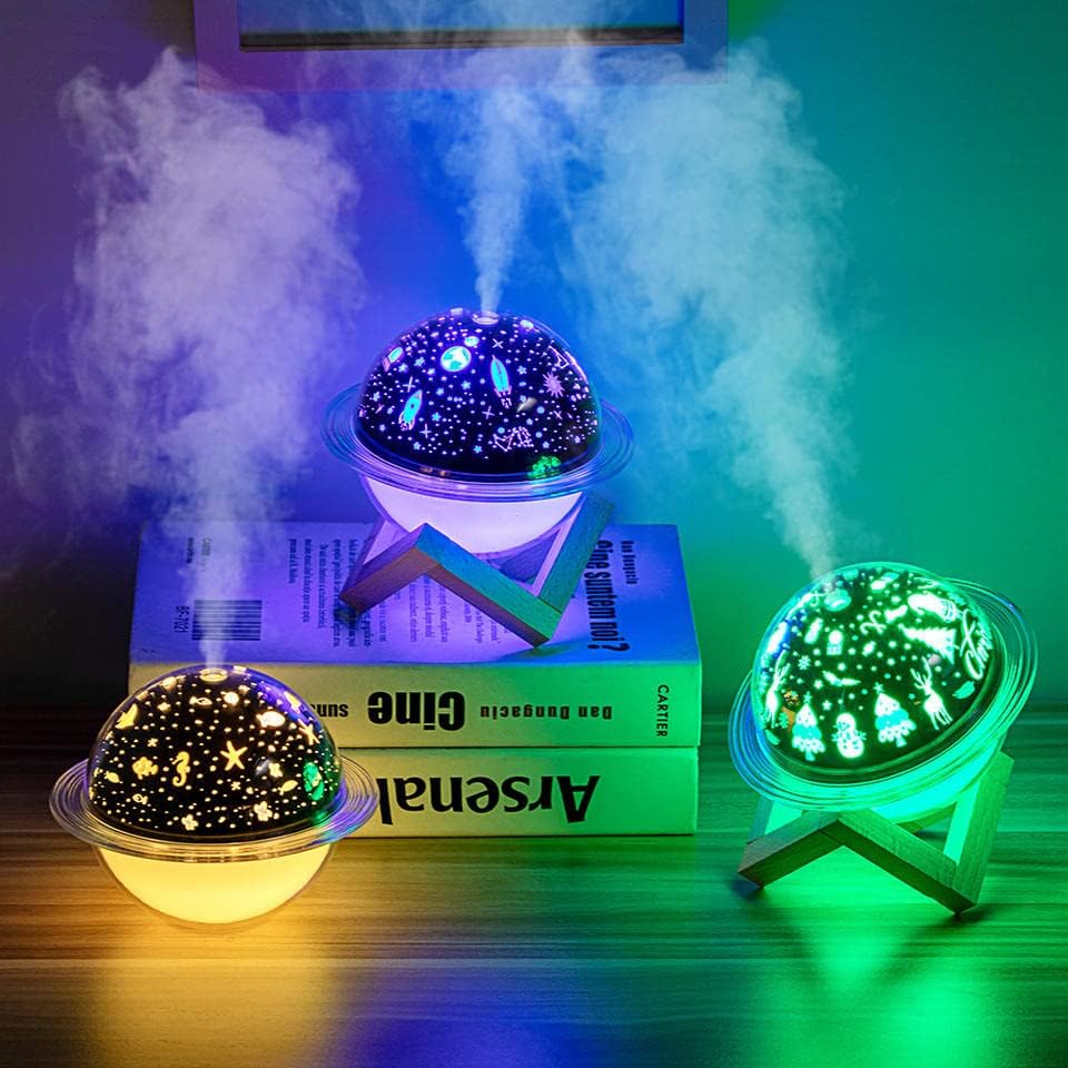 Nueva Lámpara Humidificadora para Dormitorio con Proyección + 🎁 Regalo Incluido