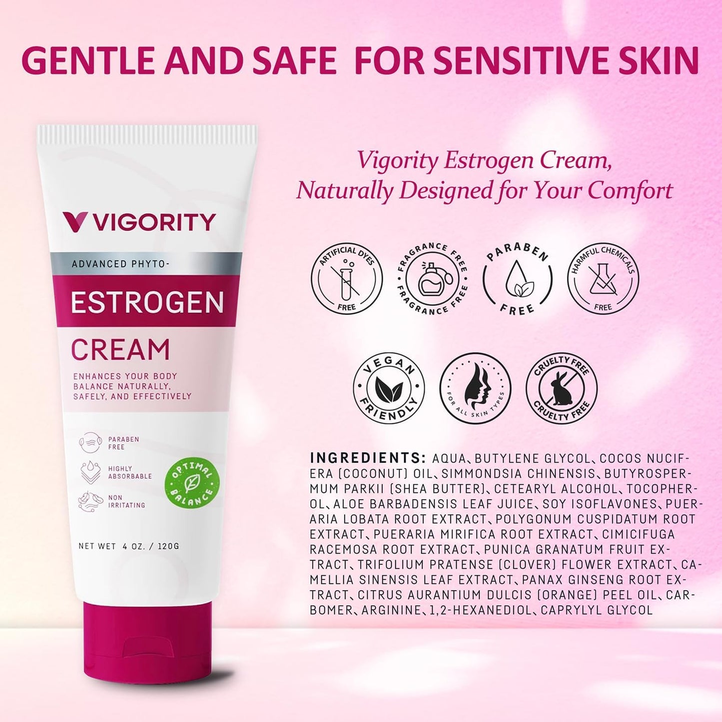 Nuevo Vigority Estrogen Cream para Cuidado Femenino ✨