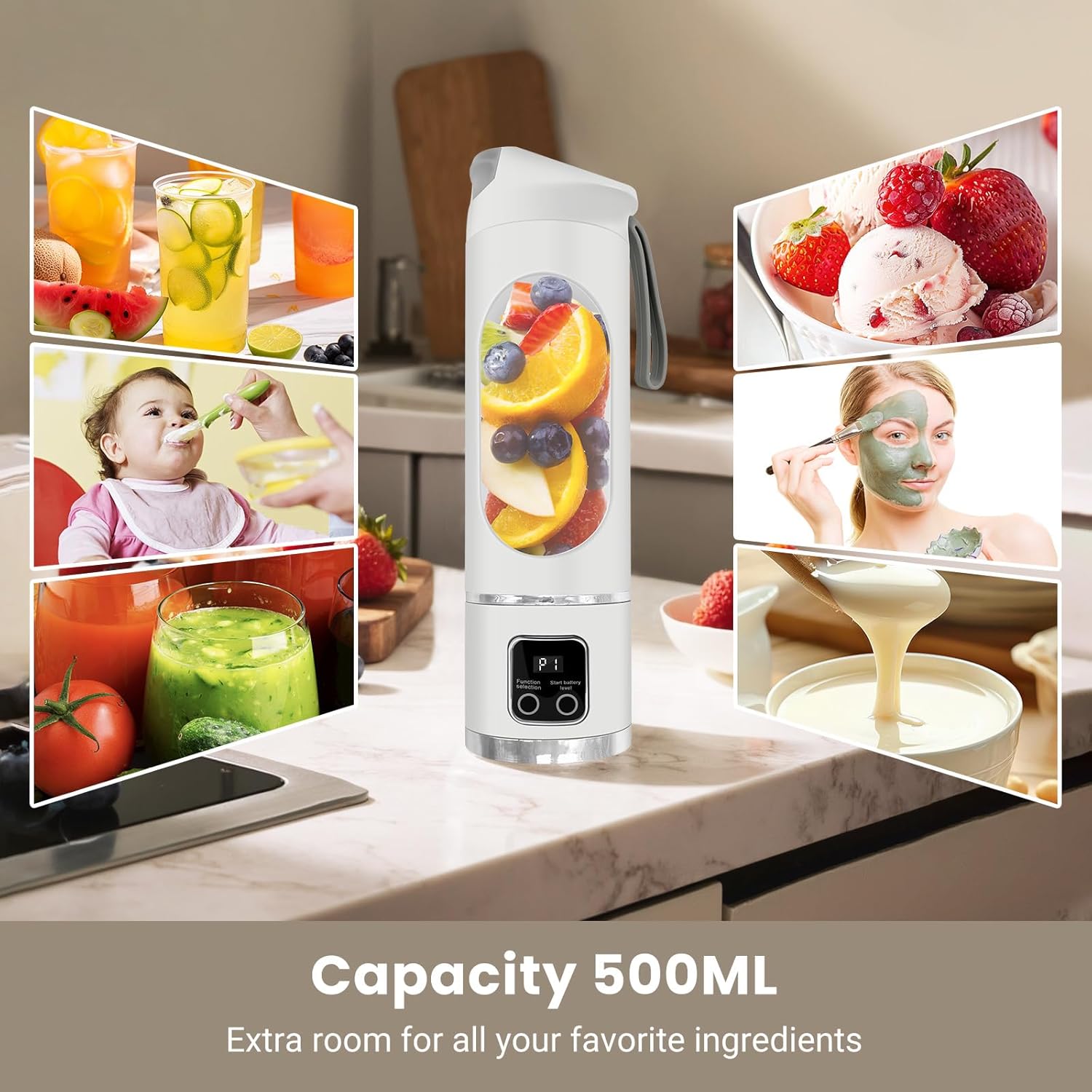 Nueva Mini Licuadora Portátil XL-8 para Jugos, Batidas y Smoothies + 🎁 Regalo Incluido