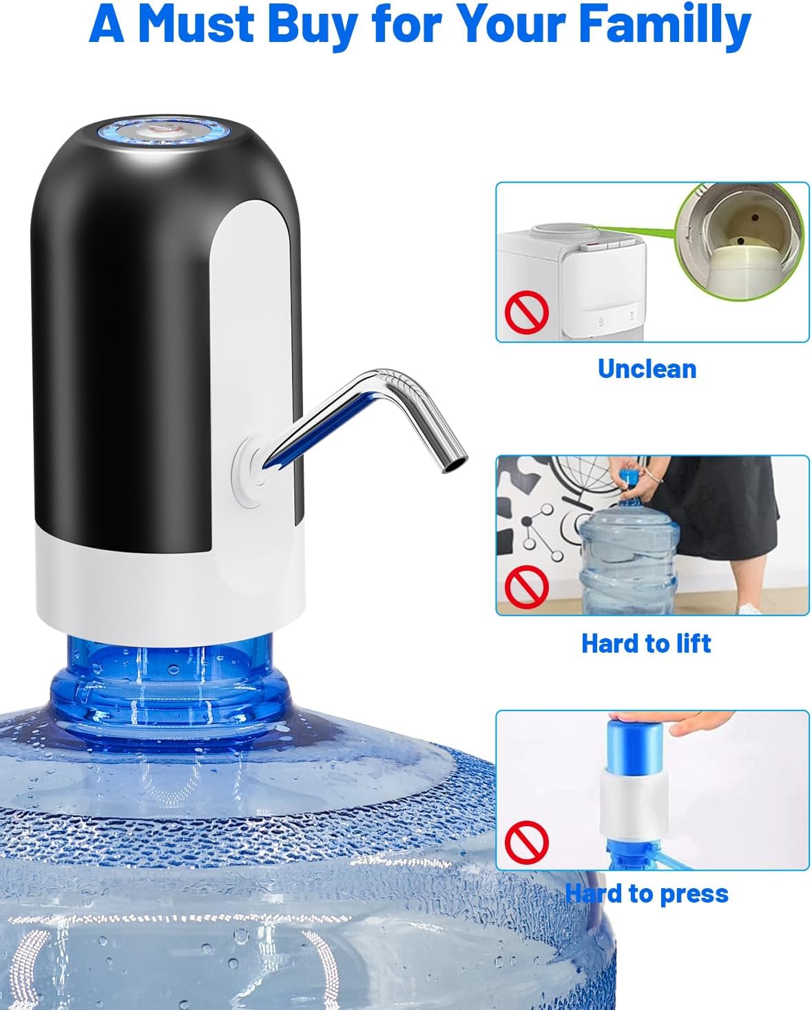 Nuevo Dispensador de Agua Eléctrico para Botellón + 🎁 Regalo Incluido
