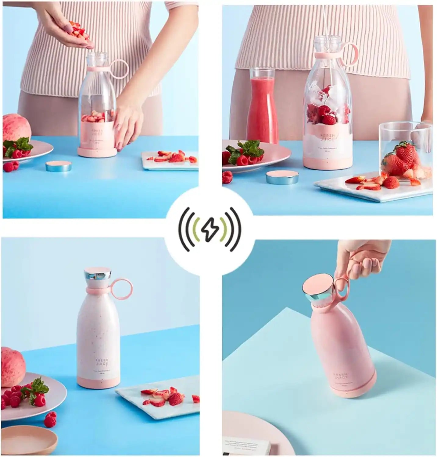 Nueva Mini Licuadora Recargable para Jugos y Batidas ✨ - BUSTEO STORE