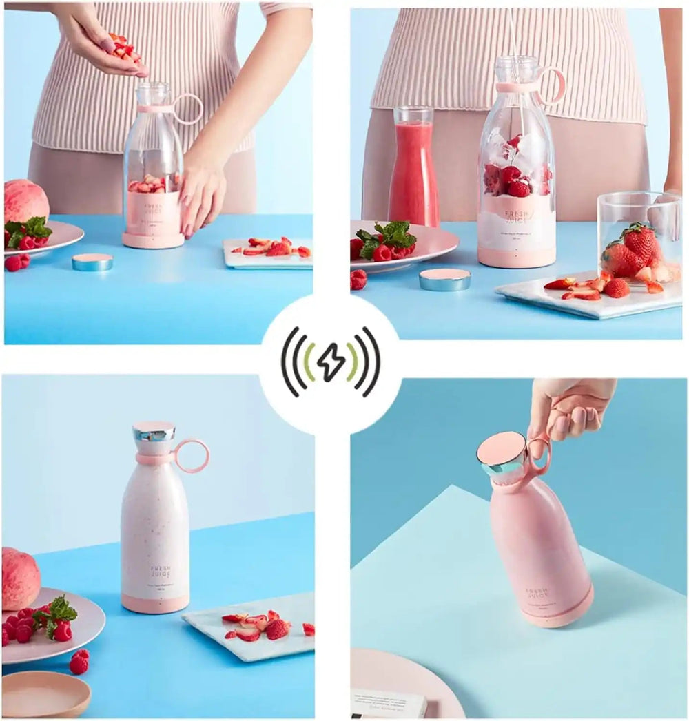 Nueva Mini Licuadora Recargable para Jugos y Batidas + 🎁 Regalo Incluido - BUSTEO STORE